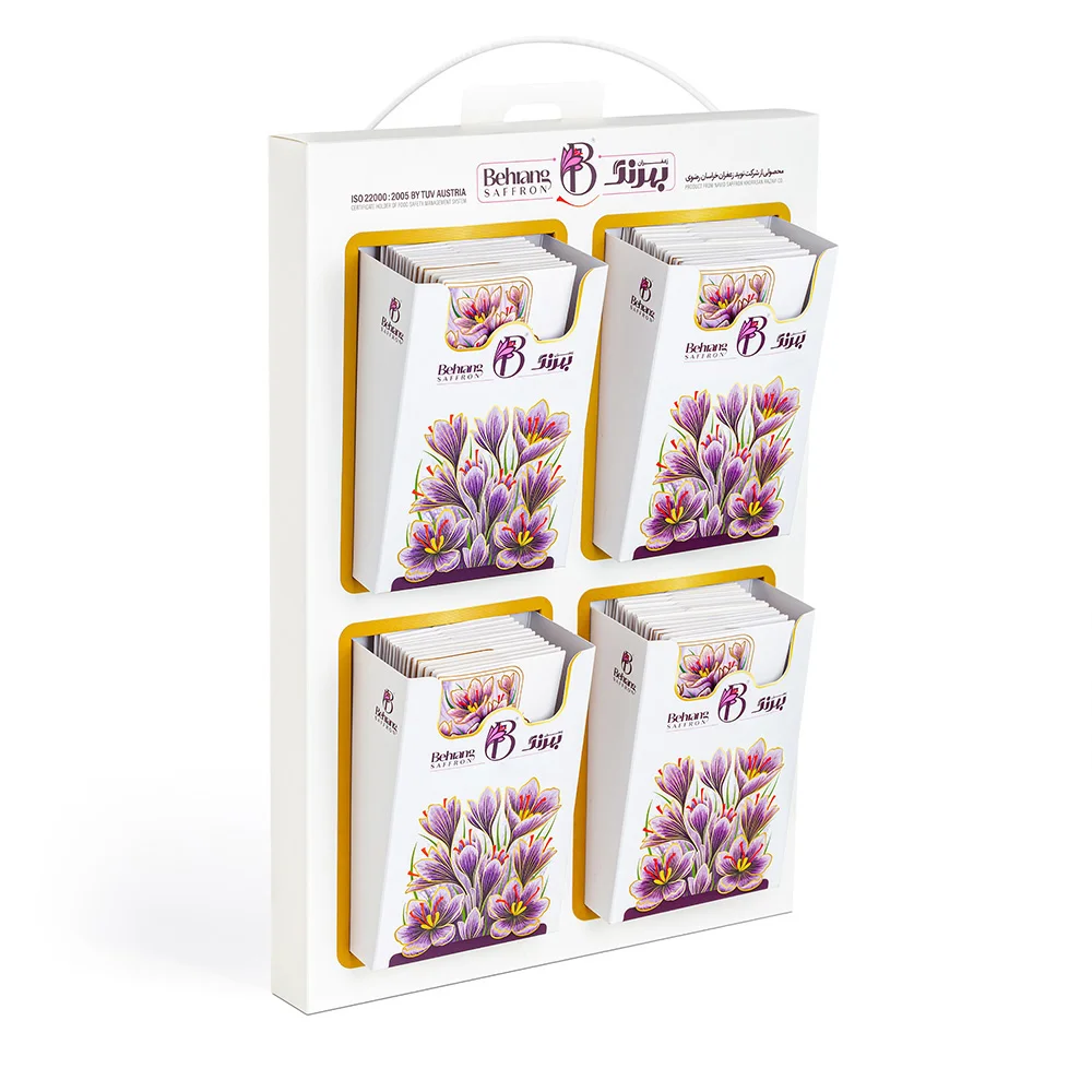 استند 40 عددی زعفران پاکتی بهرنگ