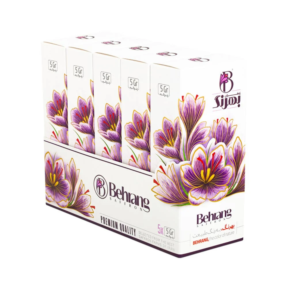 پک 5 عددی زعفران سرگل 5 گرمی آذین بهرنگ