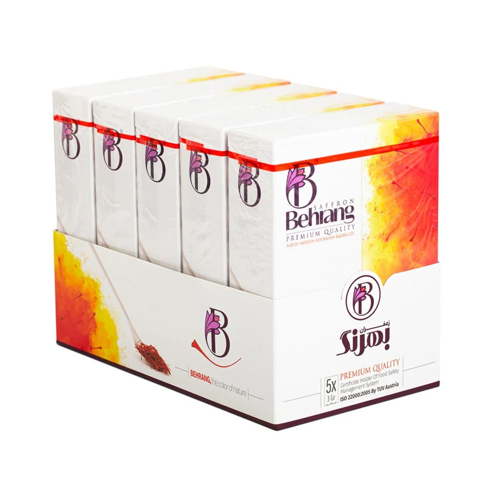 زعفران 3 گرمی ونوس بهرنگ در پک 5 عددی
