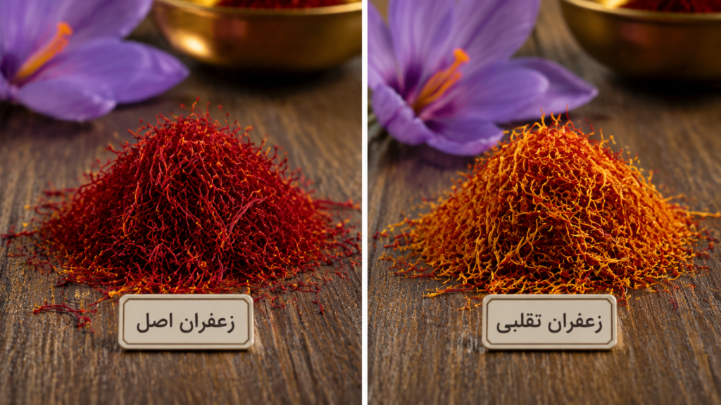 تشخیص زعفران اصل از تقلبی