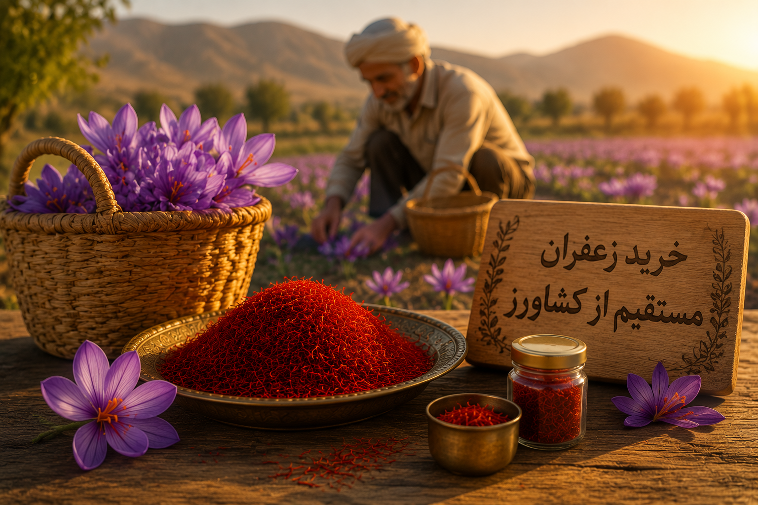 خرید زعفران مستقیم از کشاورز